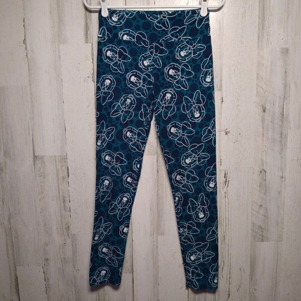 Lularoe Minnie Mouse Blue Polka Dot Leggings One Size